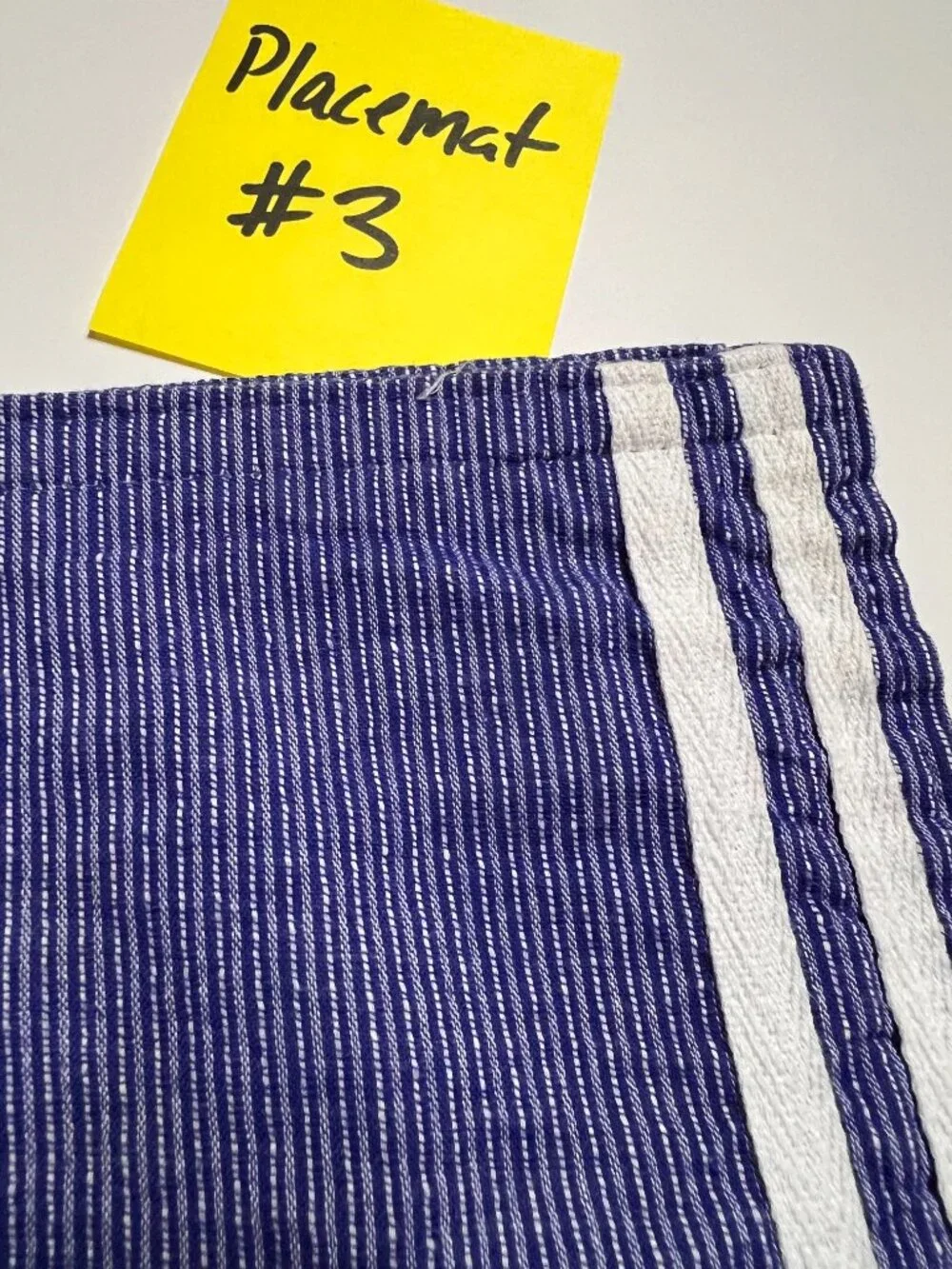 Avon Home Blue White Striped Cotton Placemats Set of 4 Nautical Coastal